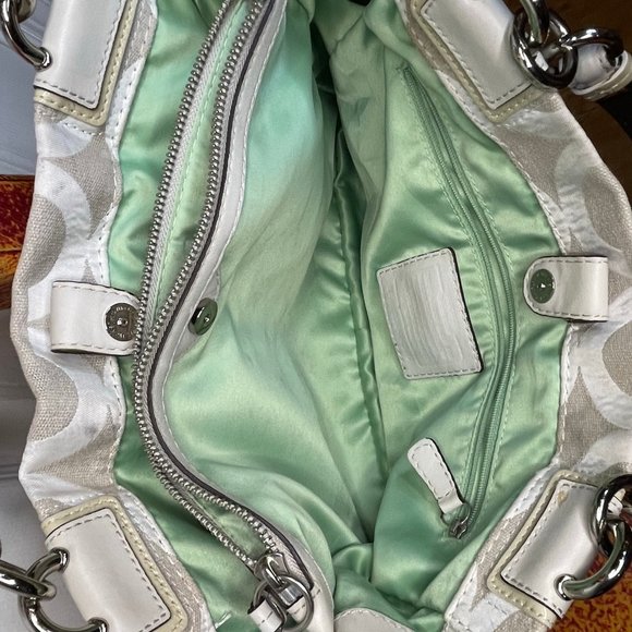 Cream Colored Coach Purse - Picture 12 of 14